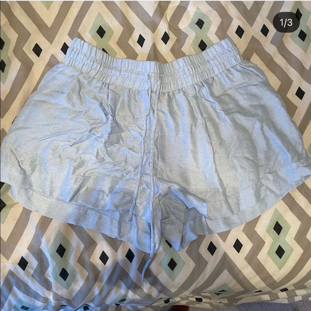 Light Blue Large Flowy Shorts